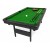 Mesa de billar con patas de acero plegables - paño verde